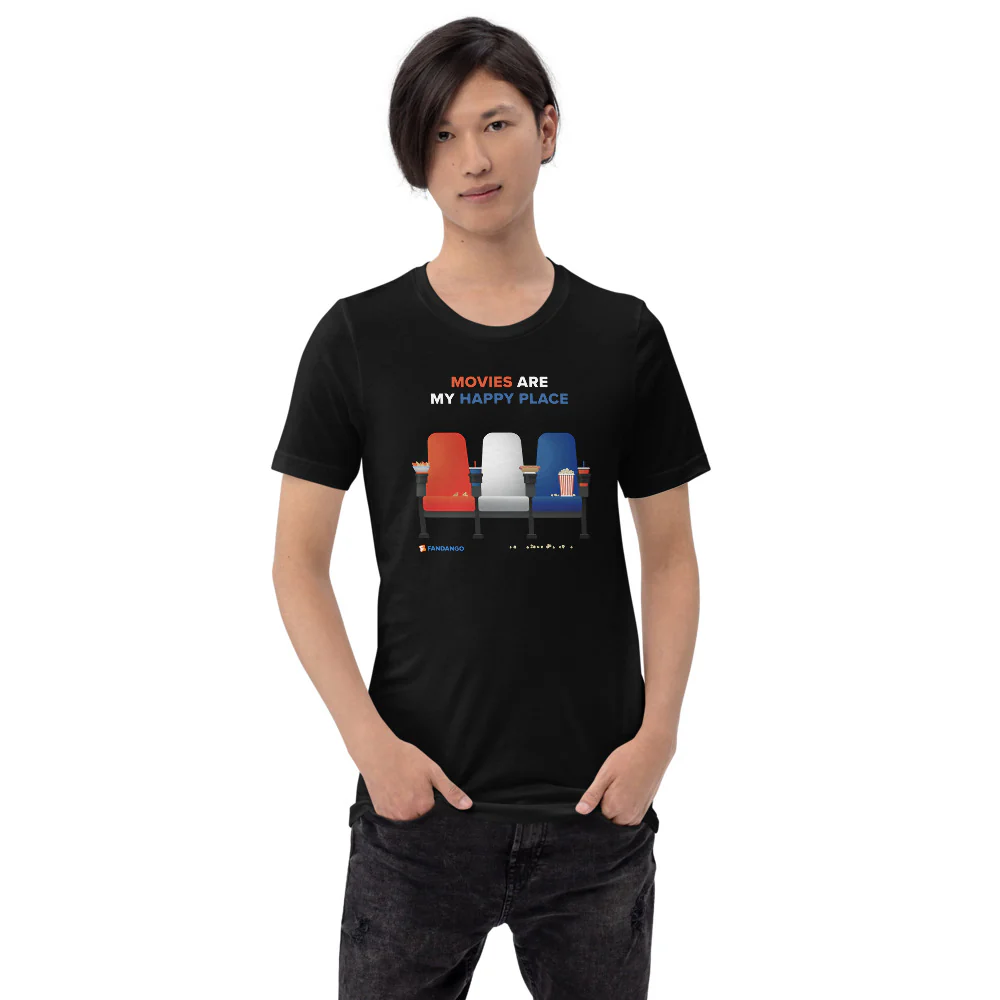 Fandango Movies Are My Happy Place T-Shirt - Image 3