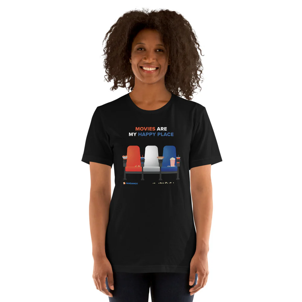 Fandango Movies Are My Happy Place T-Shirt - Image 4