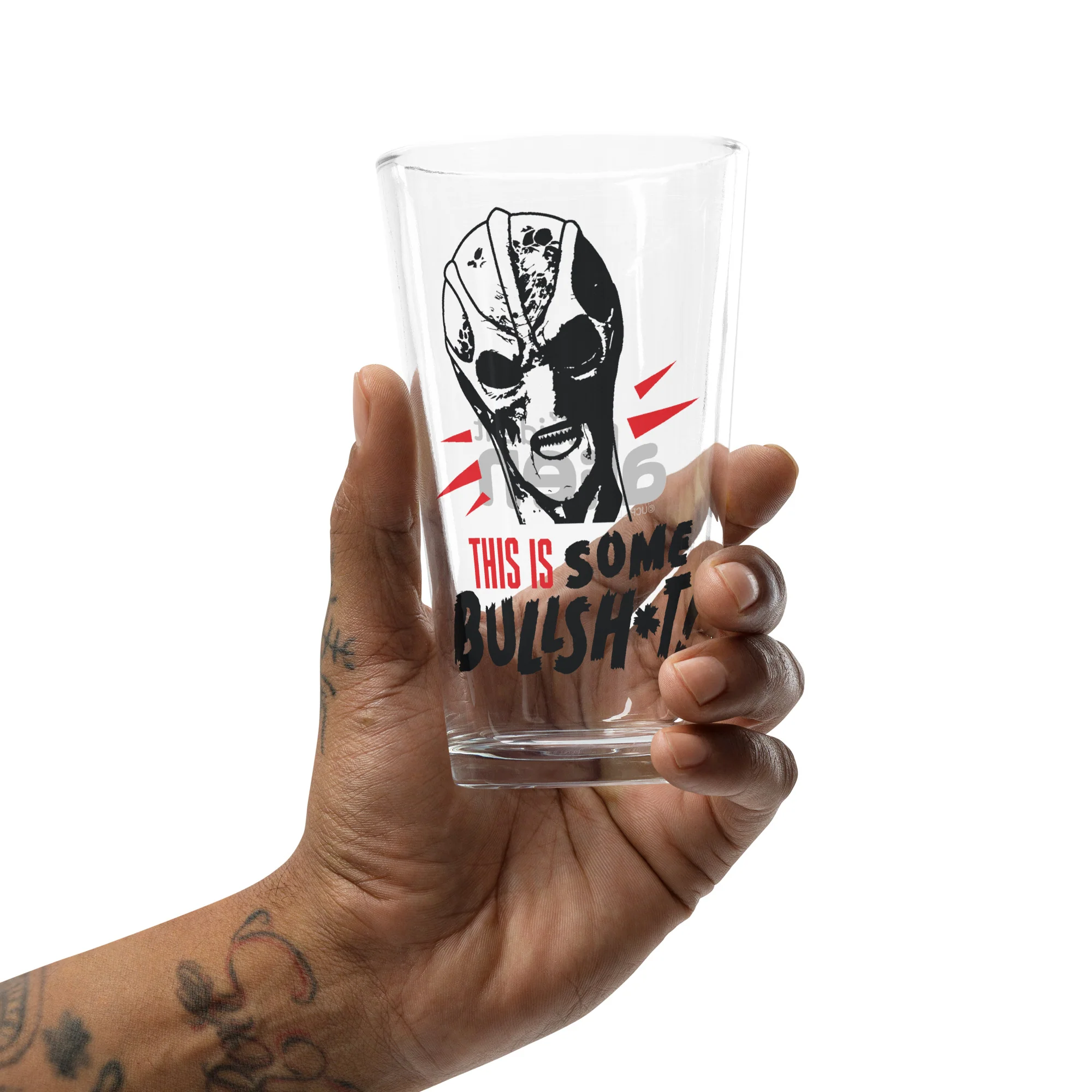 Resident Alien This Is Some Bullshit Pint Glass - Image 4