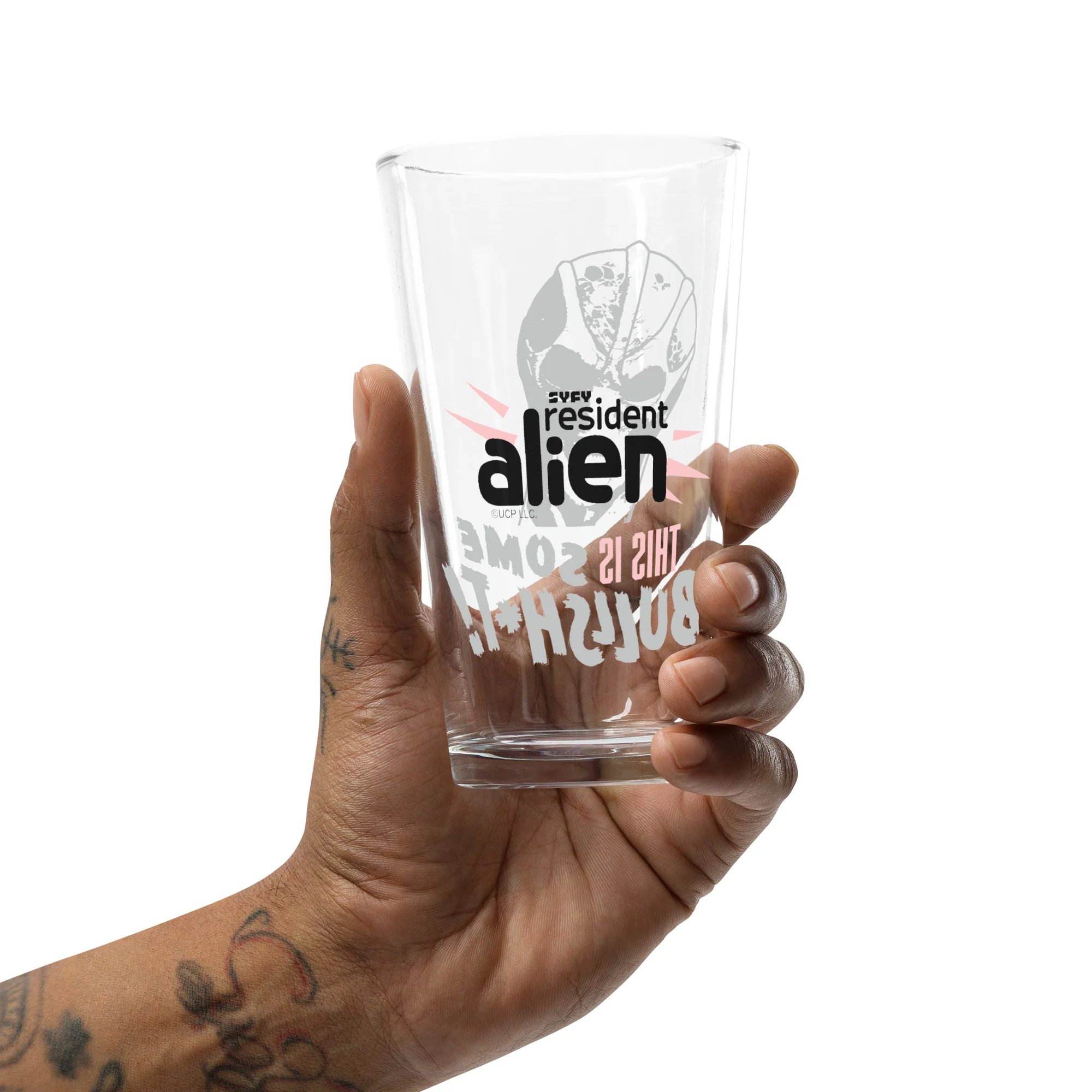 Resident Alien This Is Some Bullshit Pint Glass - Image 5
