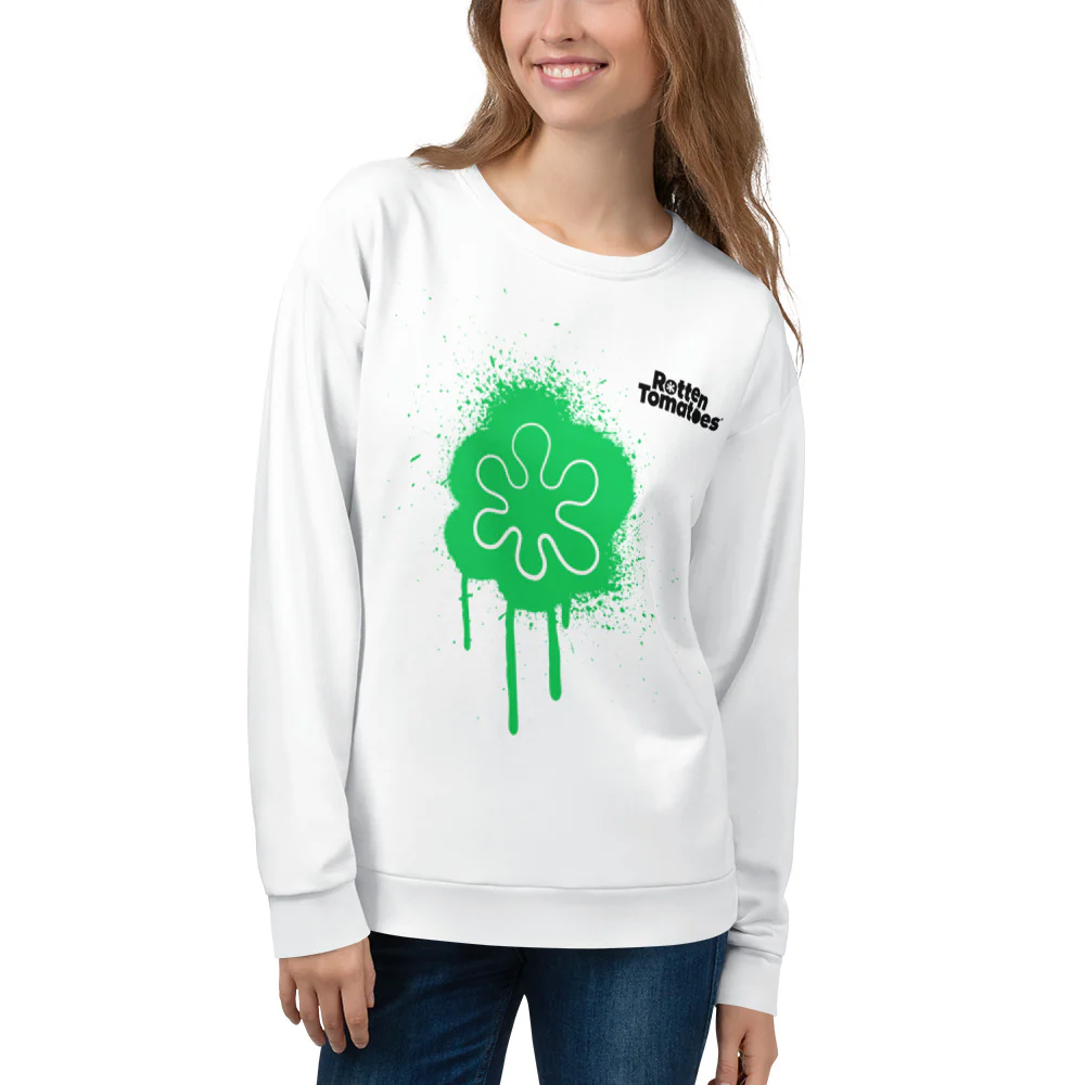 Rotten Tomatoes Green Splatter Crewneck Sweatshirt - Image 3