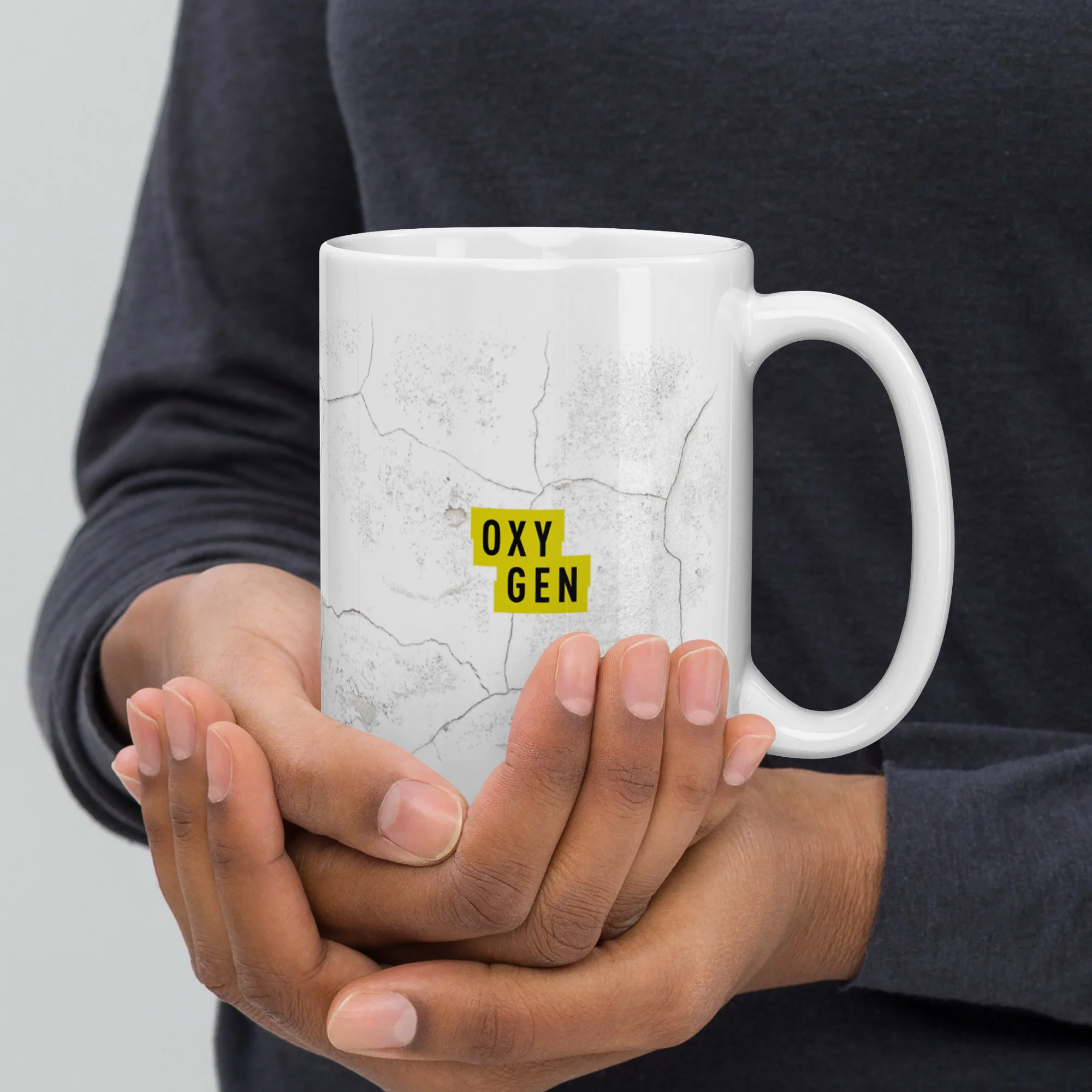 Snapped Logo Cracked White Mug - Image 4