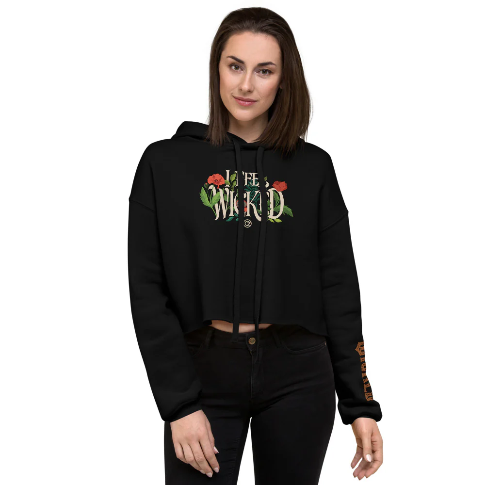Wicked: For Good Cropped Hoodie "I Feel Wicked" - Image 2